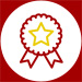 an icon of a rosette with a star in the middle