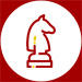 an icon of a knight chess piece from a side profile